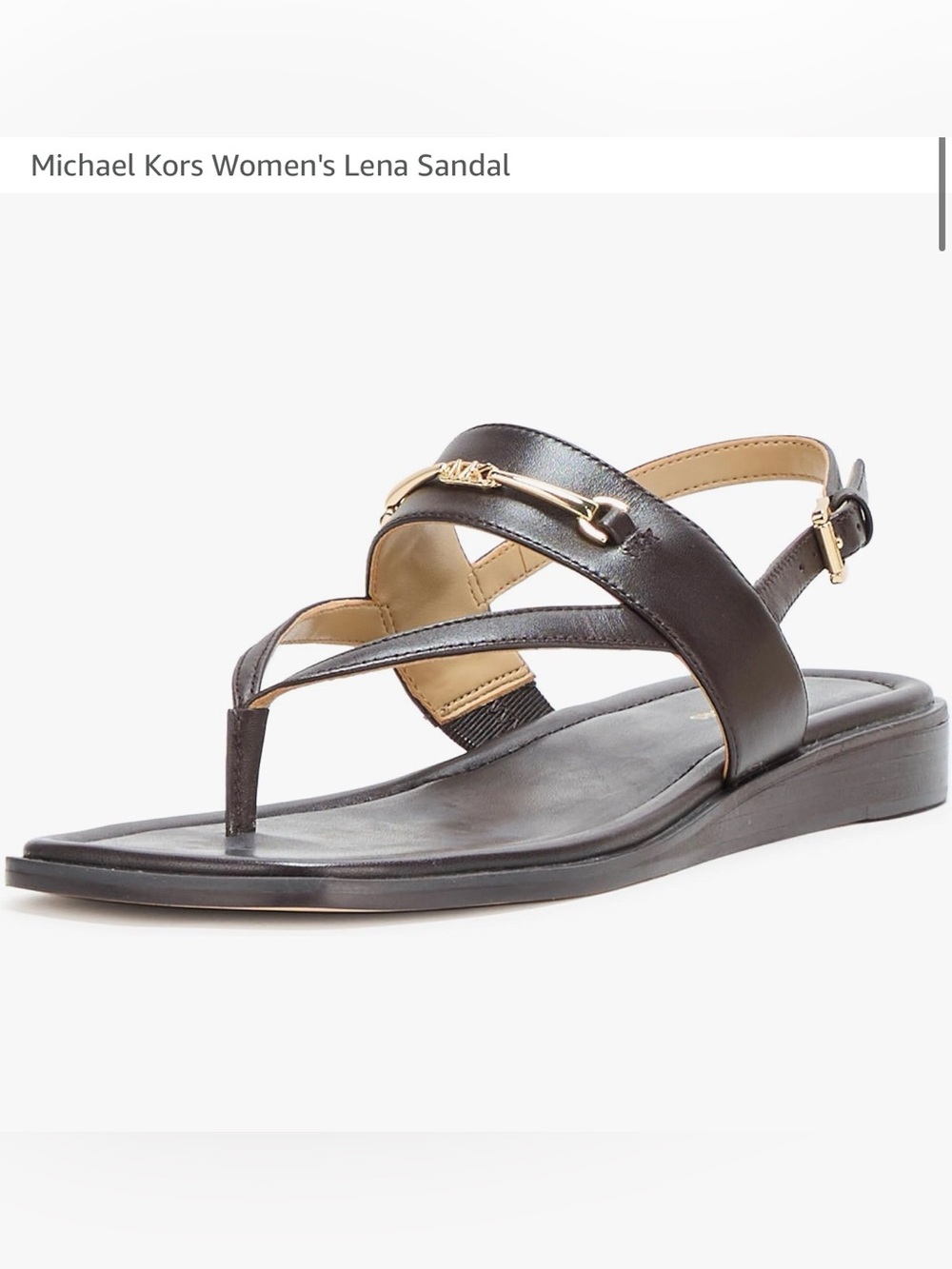 Michael Kors Women's Lena Thong Sandal in chocolate 7